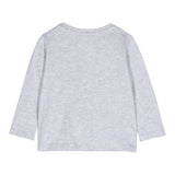 STELLA McCARTNEY shirt girocollo tinta unita con stampa in contrast Grigio per Neonato TV8580 GRIGIO STELLA McCARTNEY 