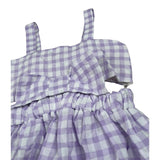 Magil Abito Bicolore con Fantasia A Quadri per Bambina HN20118 BIANCO/LILLA MAGIL 