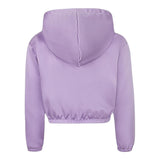 Disclaimer Plain Purple Zip Up Hoodie For Girls