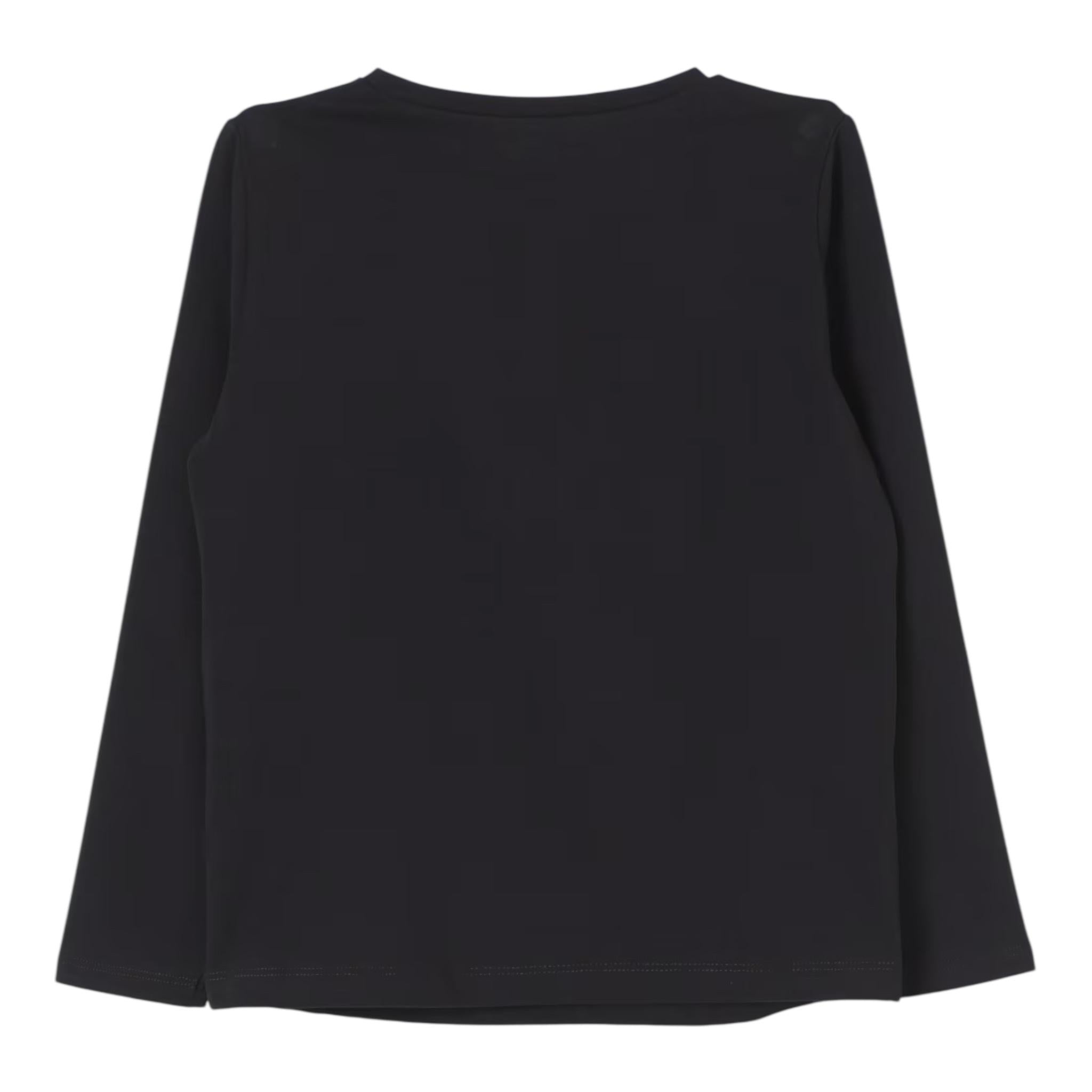 LIU JO shirt girocollo tinta unita con stampa e applicazioni Nero per Bambina GF4093XX NERO LIU JO 