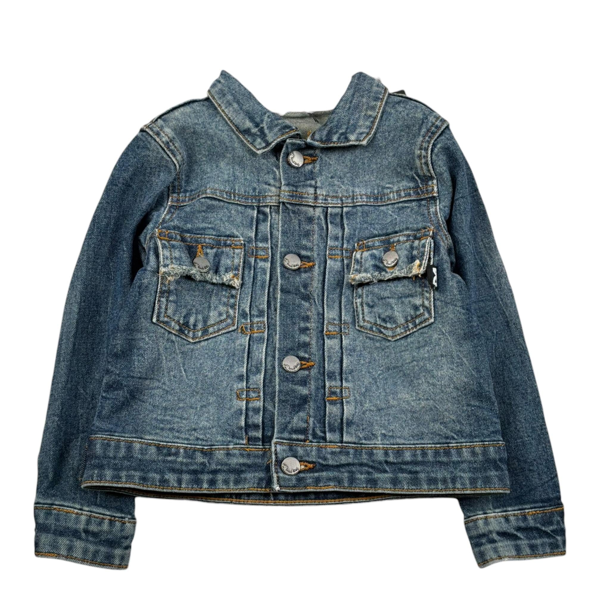 Daniele Alessandrini Giubbino In Denim Tinta Unita con Bottoni per Neonato 1295OD0894X BLU DANIELE ALESSANDRINI 