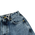 Lu Lu By Miss Grant Jeans Tinta Unita Modello A Palazzo per Bambina LL3118 AZZURRO LU LU BY MISS GRANT 