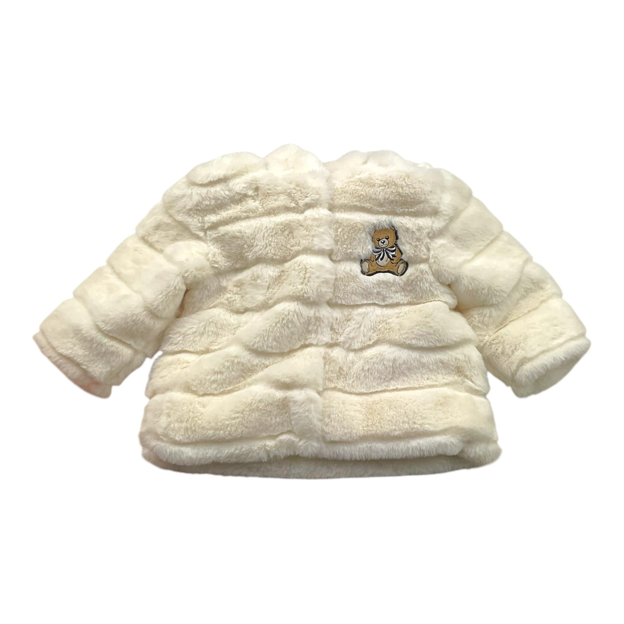 MOSCHINO pelliccia tinta unita con cappuccio Panna per Neonata MDS02I PANNA MOSCHINO 