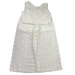 Kocca Completo 2 Pezzi Pantalone-Top Tinta Unita con Ricami per Bambina 60725 BIANCO Kocca 