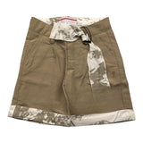 Cesare Paciotti Solid Color Bermuda Shorts With Adjustable Waist Beige For Newborn