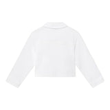 Calvin Klein Giubbino In Denim Tinta Unita con Bottoni per Bambina IG0IG02844 BIANCO CALVIN KLEIN 