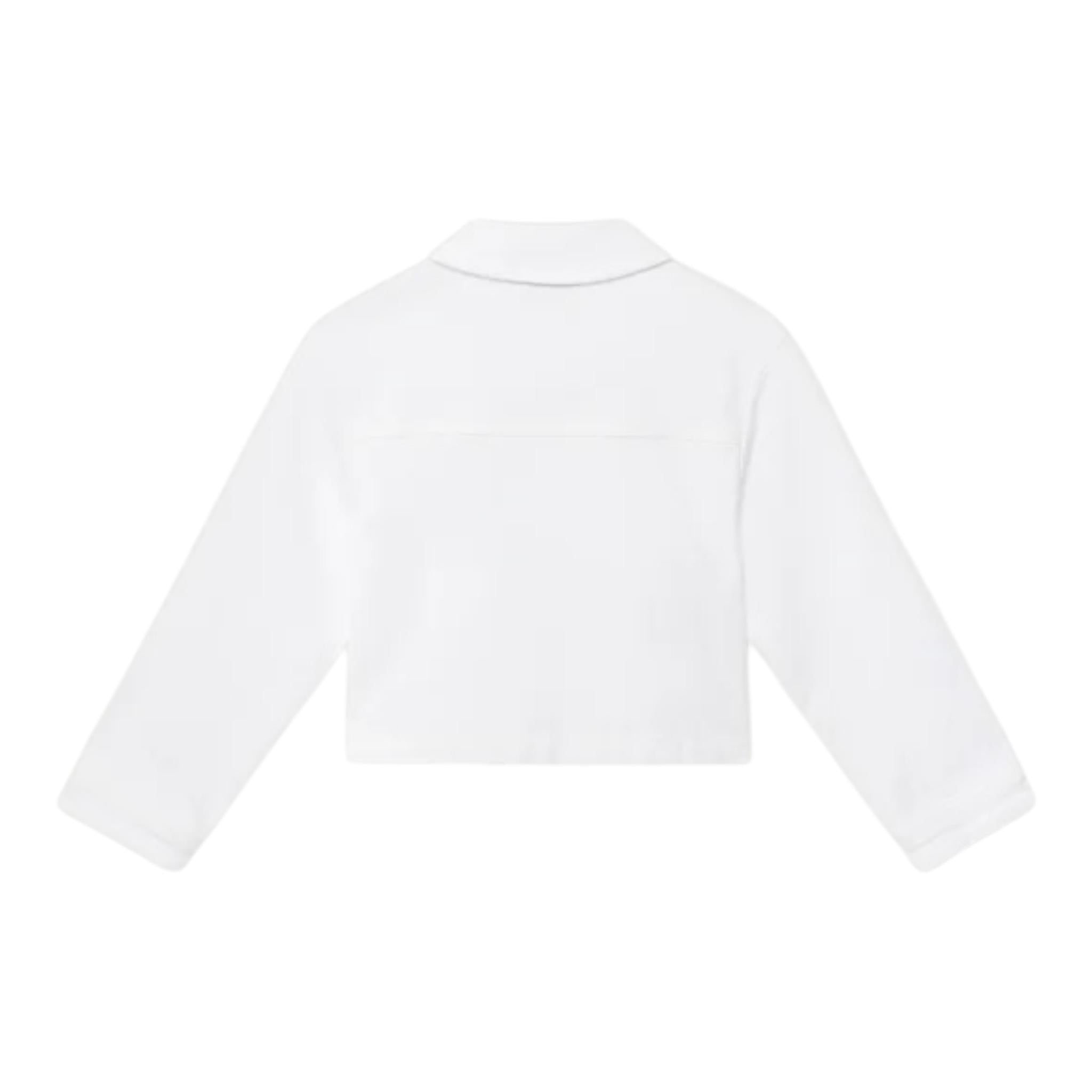 Calvin Klein Giubbino In Denim Tinta Unita con Bottoni per Bambina IG0IG02844 BIANCO CALVIN KLEIN 