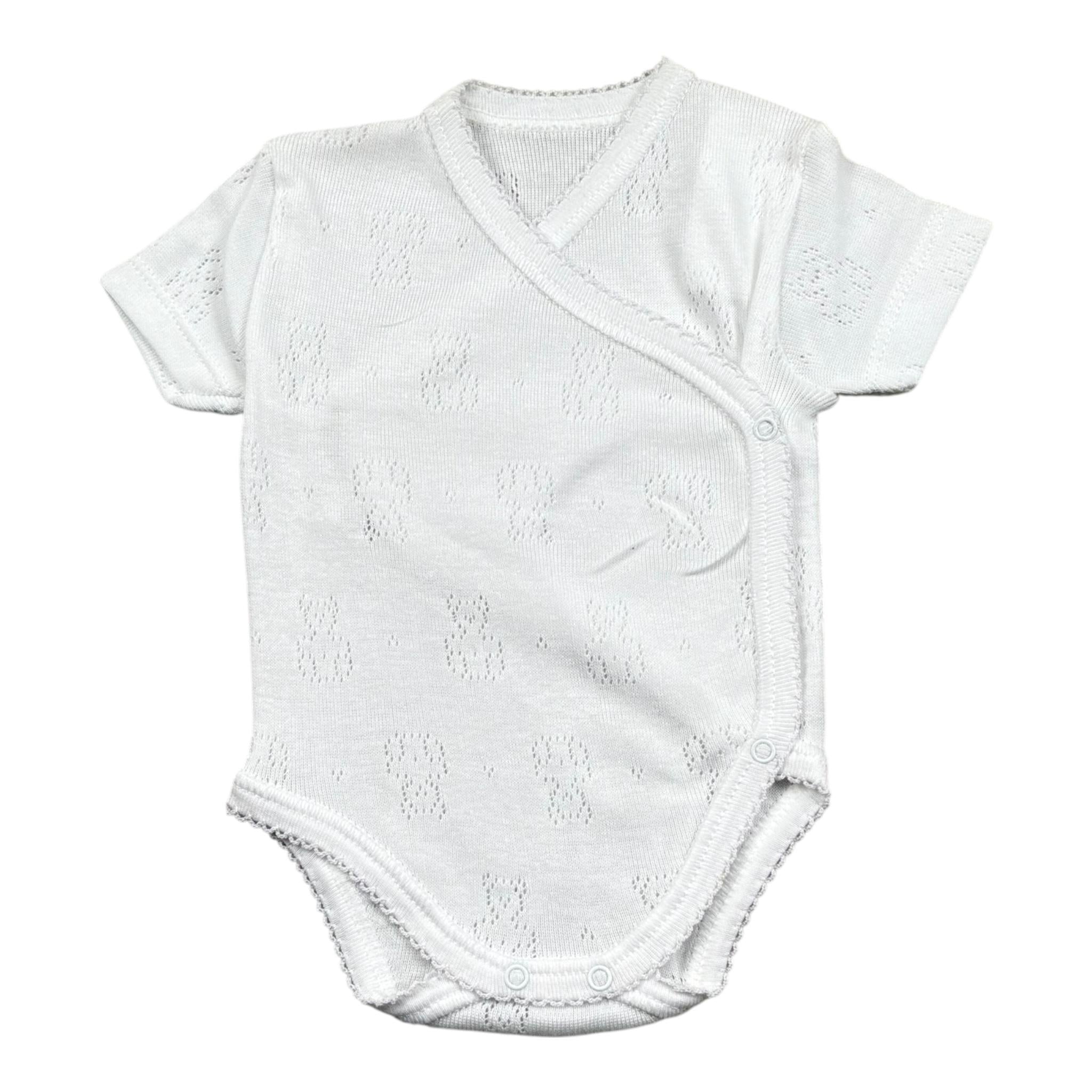 Calamaro Body Tinta Unita Mezza Manica per Neonata FJDJJD BIANCO CALAMARO 