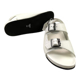 Gallucci Sandal Solid Color With Buckle White For Children