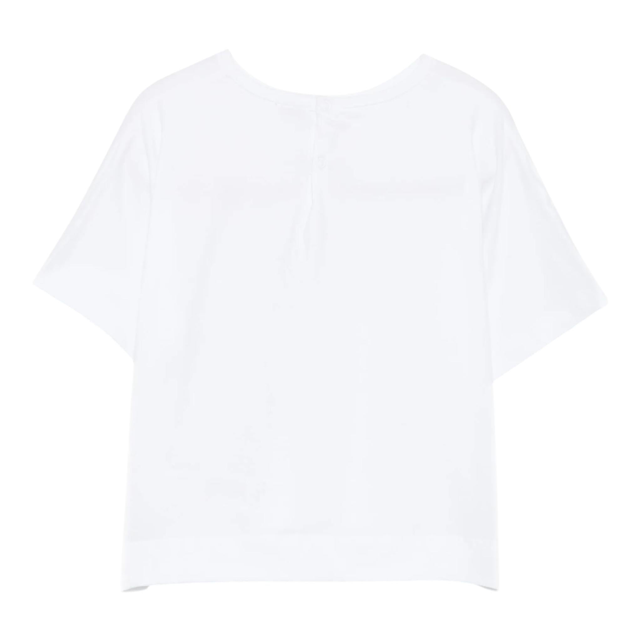 Il Gufo T-Shirt Girocollo Tinta Unita con Ricami per Bambina P25TS482MF032 BIANCO IL GUFO 