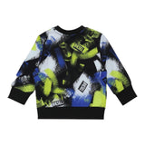 Diesel Crewneck Sweatshirt Solid Color With Black Pattern For Newborn