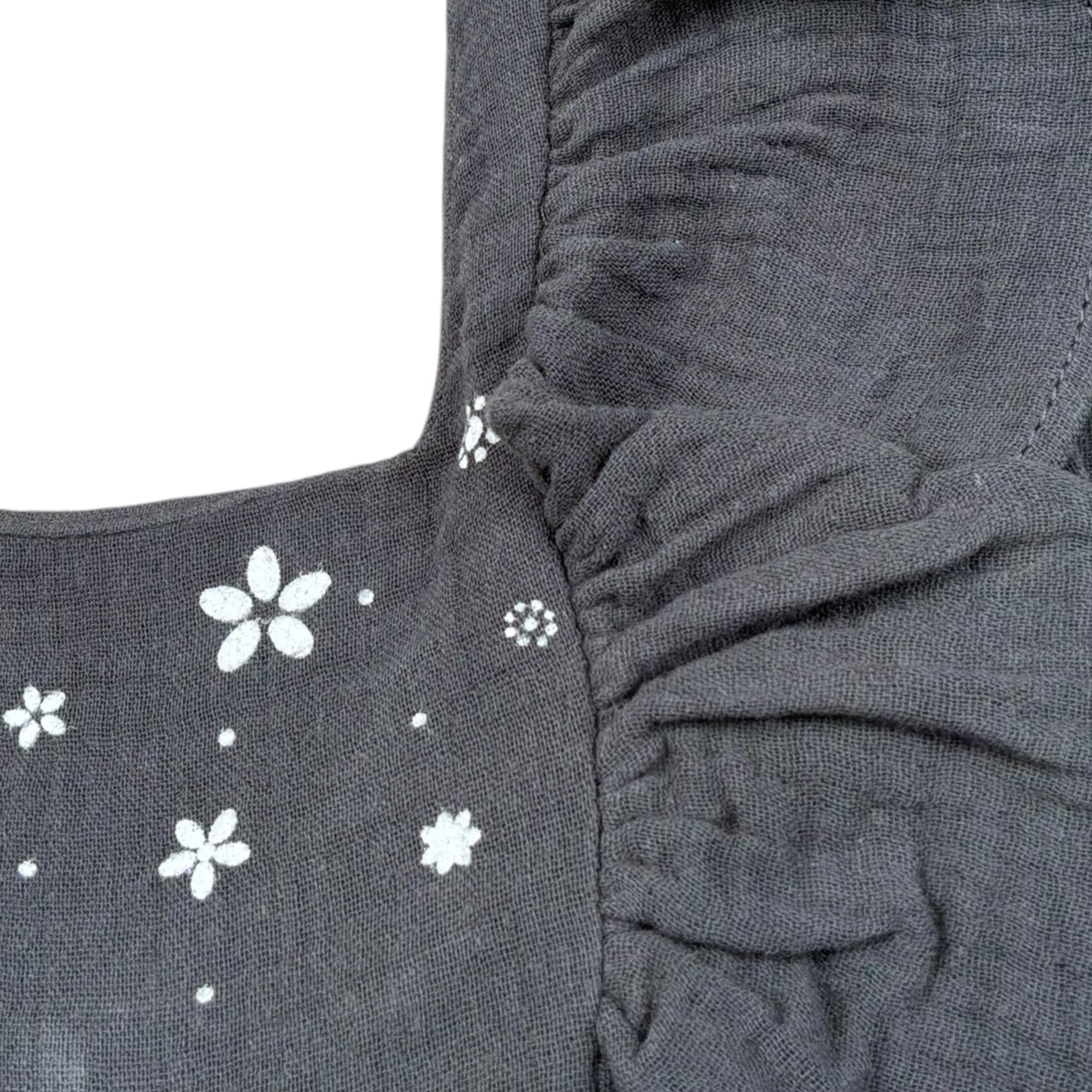 Petit Indi Tuta Tinta Unita con Stampa per Neonata SS25BK5026X GRIGIO PETIT INDI 