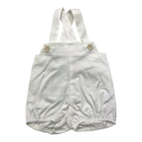 Paz Rodriguez Plain White Baby Overalls
