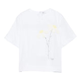 Il Gufo T-Shirt Girocollo Tinta Unita con Ricami per Bambina P25TS482MF032 BIANCO IL GUFO 