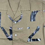 N°21 Solid Color Shirt Half Sleeve With Green Print For Boys