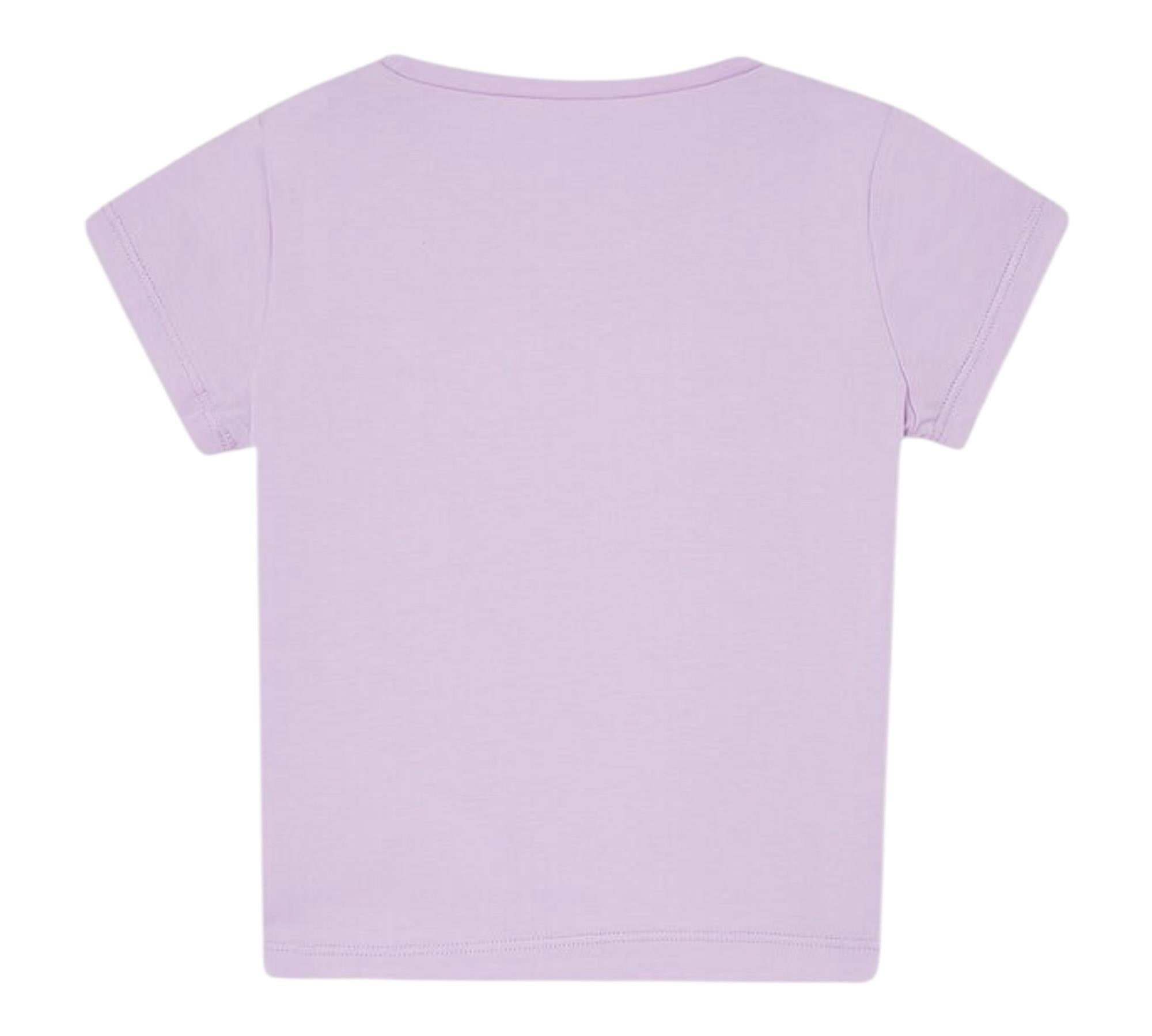 Liu Jo T-Shirt Girocollo Tinta Unita con Brillantini per Neonata KA5081NX LILLA LIU JO 