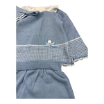 VALENTINA BEBES cmpleto 3 pezzi maglia-ghetina-cappello tinta unita Azzurro per Neonata MC56 AZZURRO VALENTINA BEBES 