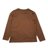 TRUSSARDI shirt girocollo tinta unita con stampa Marrone per Bambino TBA25044TS MARRONE TRUSSARDI 