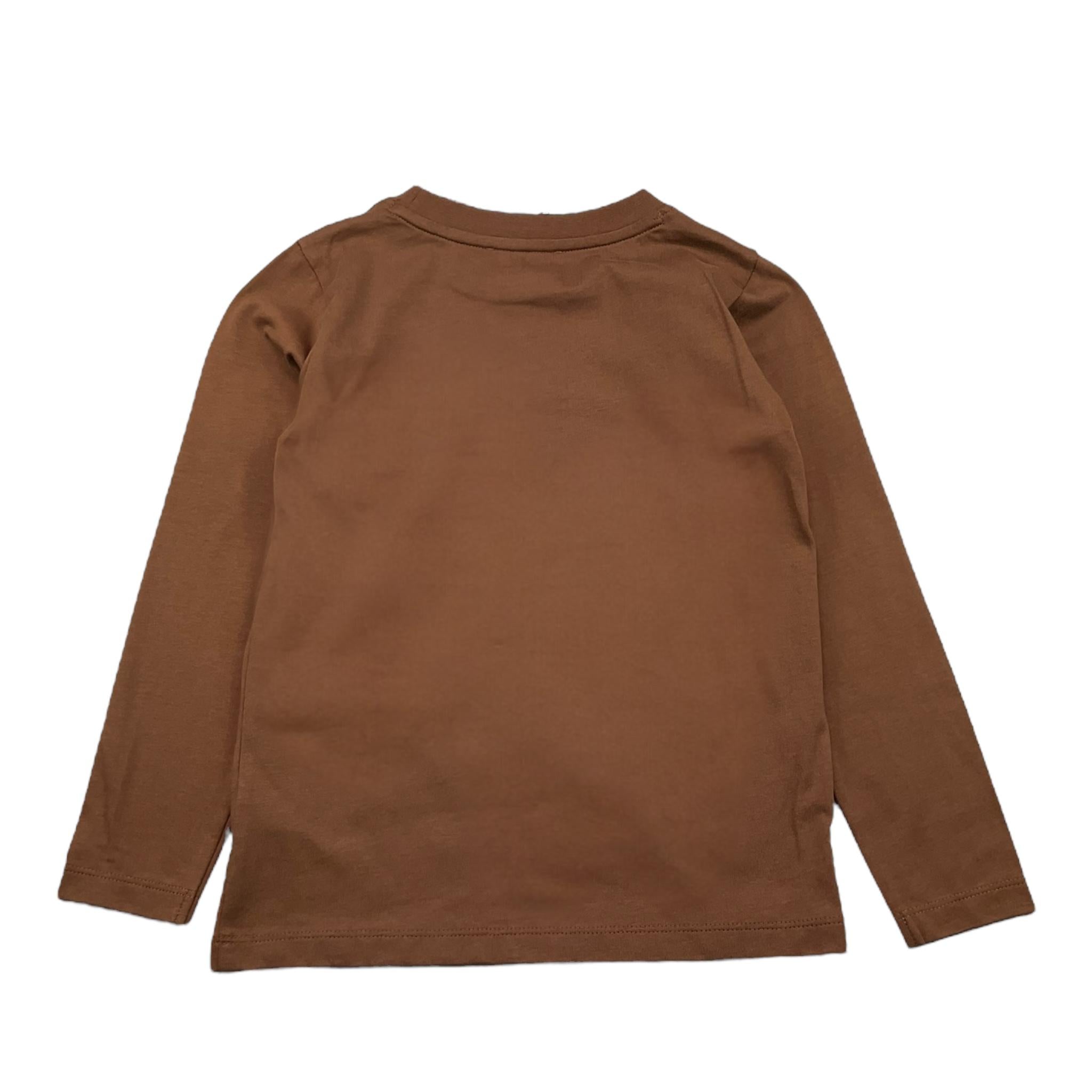 TRUSSARDI shirt girocollo tinta unita con stampa Marrone per Bambino TBA25044TS MARRONE TRUSSARDI 