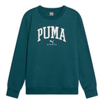 PUMA felpa tinta unita con cappuccio e stampa logo Verde per Bambino 682774 VERDE PUMA 