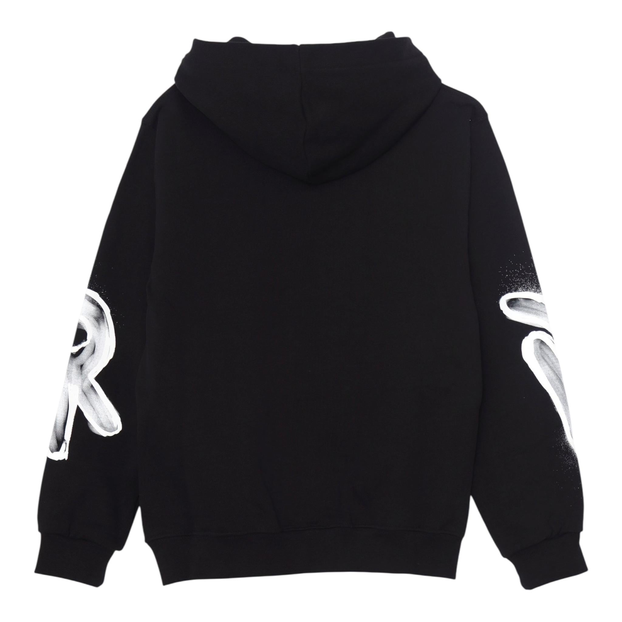 DISCLAIMER felpa con cappuccio tinta unita e stampa Nero per Bambino 24IDK58242X NERO DISCLAIMER 