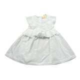 Elisabetta Franchi Abito Tinta Unita con Rouches per Bambina EGAB198XJ BIANCO ELISABETTA FRANCHI 