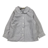 Little Bear Solid Color Long Sleeve White Patterned Shirt for Baby