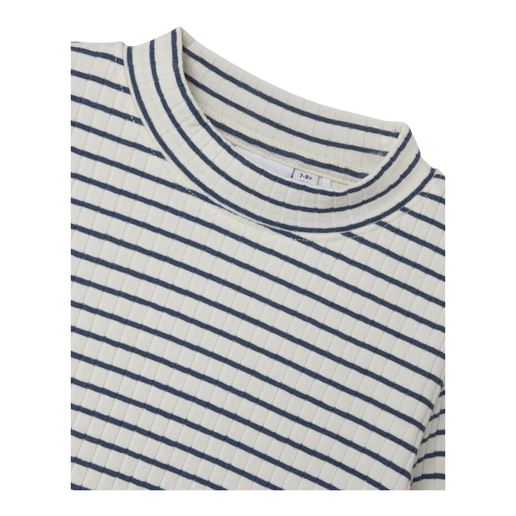 NAME IT maglia tinta unita mezzo collo con fantasia a righe Bianco/blu per Bambina 13231786 BIANCO/BLU NAME IT 