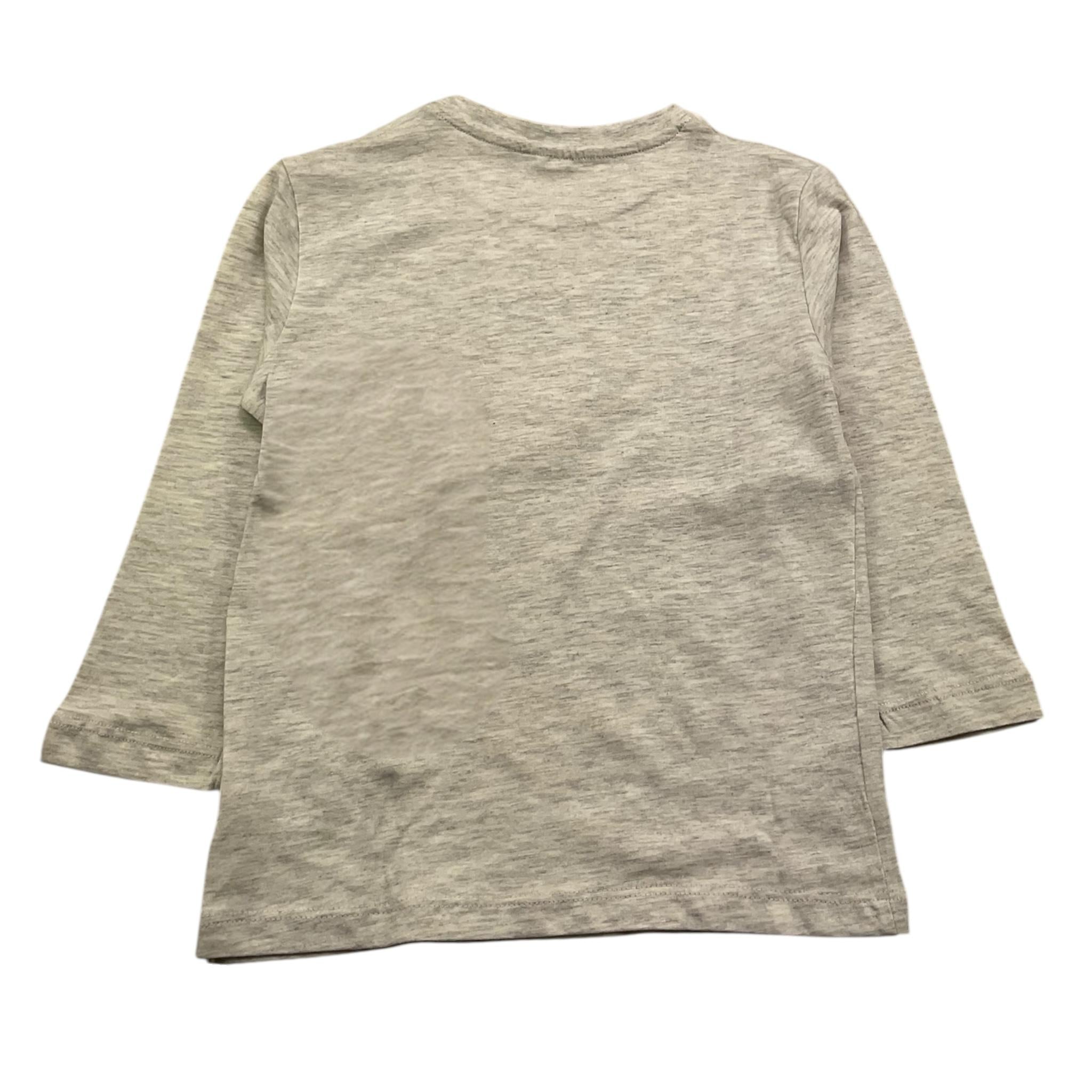 LOSAN shirt girocollo tinta unita con stampa in contrasto Grigio per Bambino LBBAP0303 GRIGIO LOSAN 