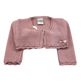 Valentina Bebes Solid Color Pink Baby Girl Shrug