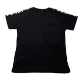 Disclaimer Black Contrast Print Plain T-Shirt For Boys