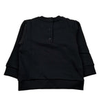 Balmain Felpa Chiusa Girocollo tinta unita con Logo Nero per Bambino BV4560X NERO BALMAIN 