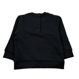 Balmain Felpa Chiusa Girocollo tinta unita con Logo Nero per Bambino BV4560X NERO BALMAIN 