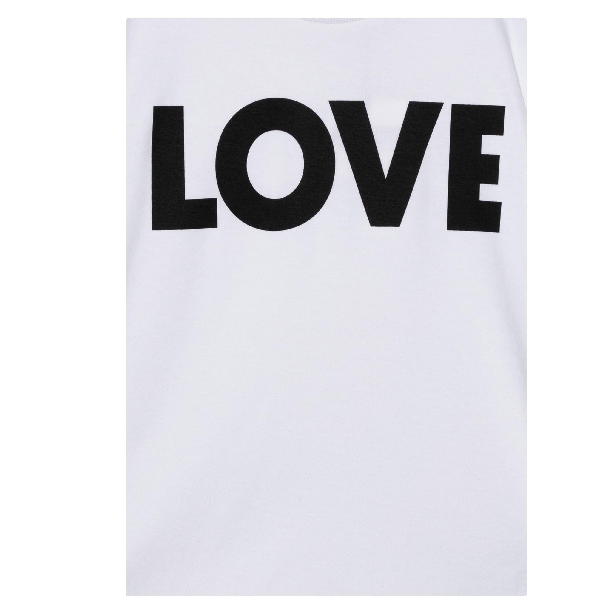 MOSCHINO t-shirt girocollo tinta unita con stampa Bianco per Bambina HDM06HXXX BIANCO MOSCHINO 