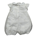 Le Bebe Pagliaccetto Mezza Manica Tinta Unita con Tulle per Neonata LBG5762 BIANCO LE BEBE 