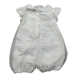 Le Bebe Pagliaccetto Mezza Manica Tinta Unita con Tulle per Neonata LBG5762 BIANCO LE BEBE 