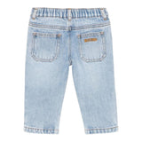 MOSCHINO jeans tinta unita con elastico in vita Azzurro per Neonato MUP054 AZZURRO MOSCHINO 