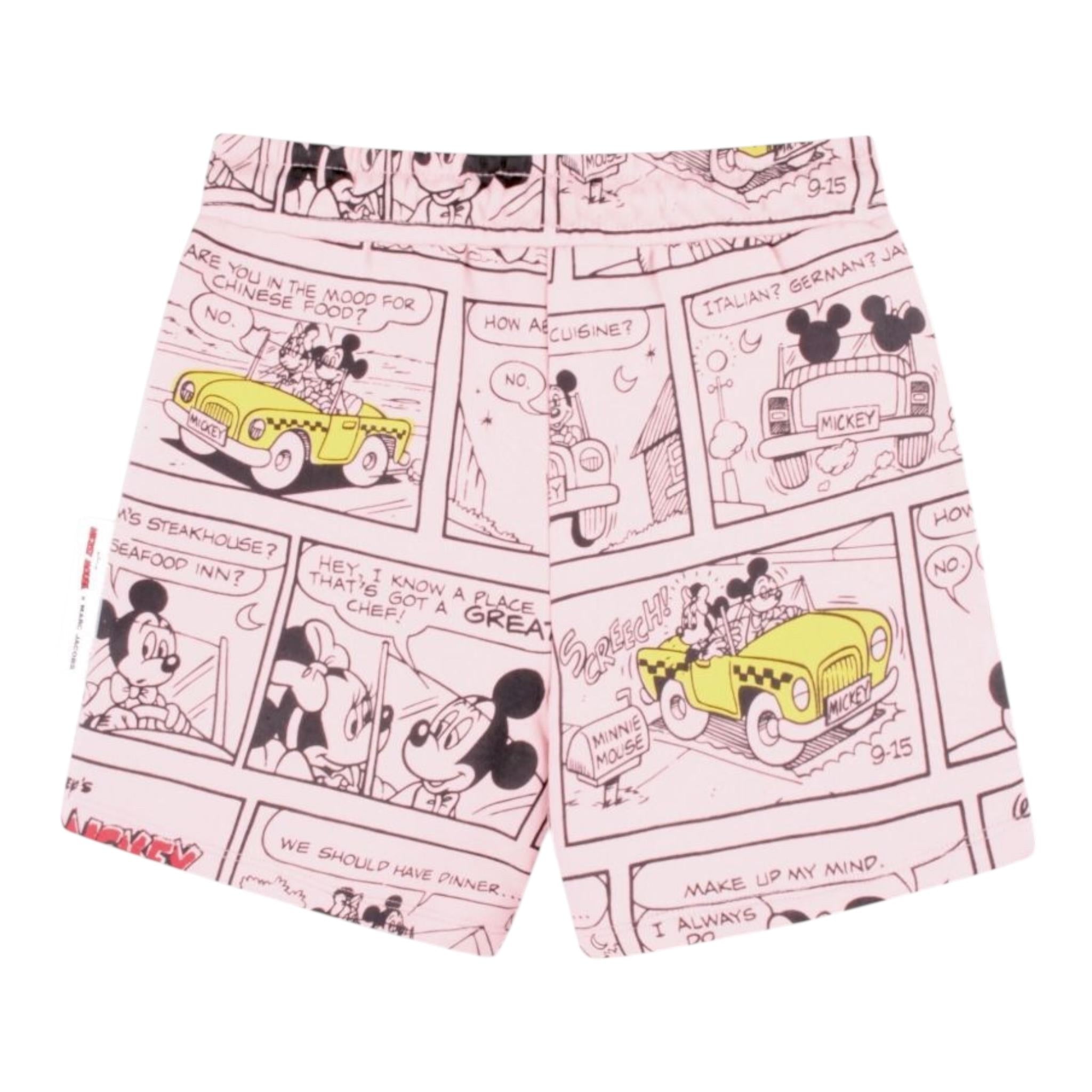 Marc Jacobs Short Tinta Unita con Stampa Topolino per Bambina W60488 ROSA MARC JACOBS 