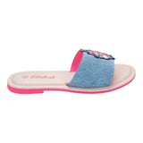 Billieblush Girls' Plain Printed Slipper in Light Blue