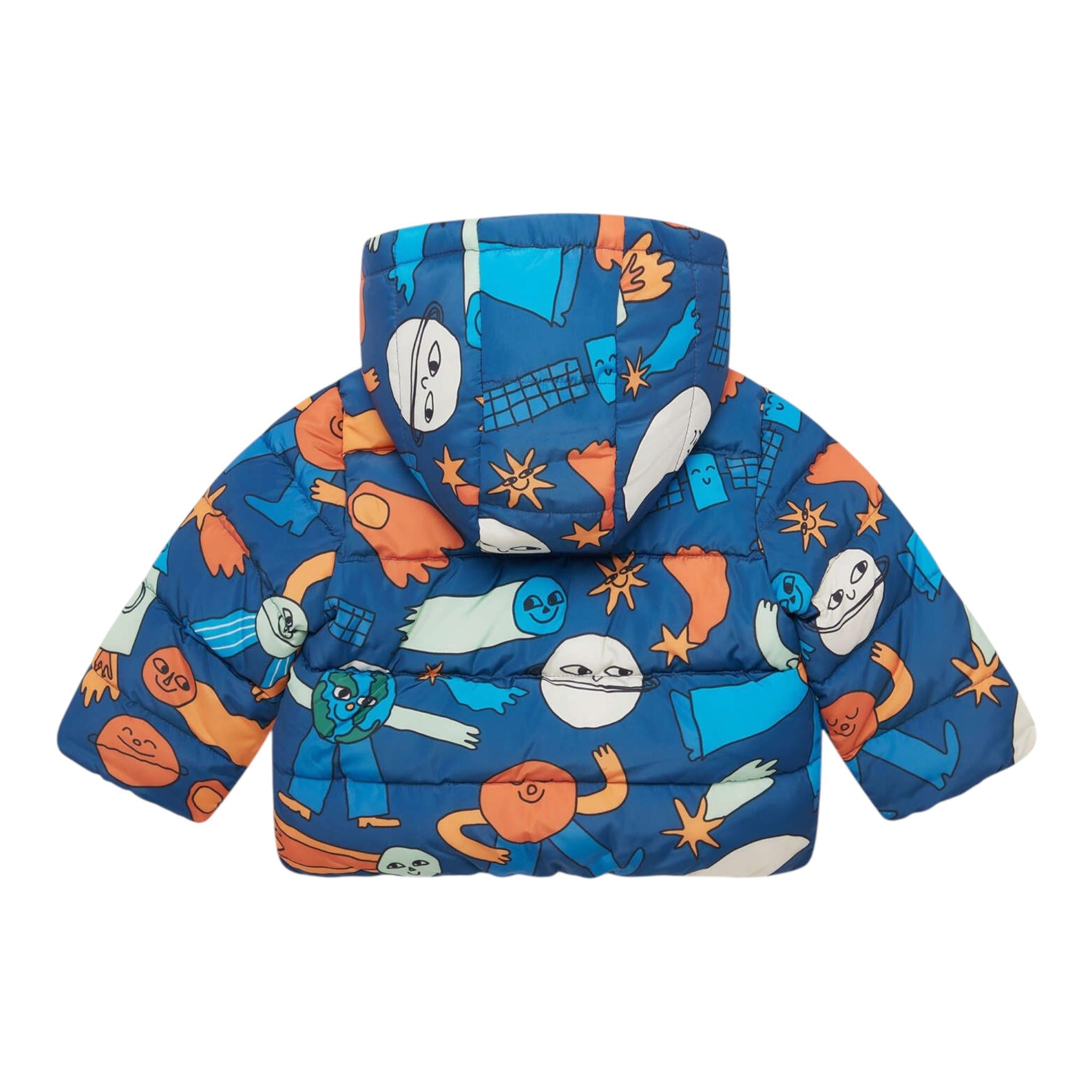 STELLA McCARTNEY giubbino tinta unita con cappuccio e stampa in contrasto Blu per Neonato 7V2507 BLU STELLA McCARTNEY 