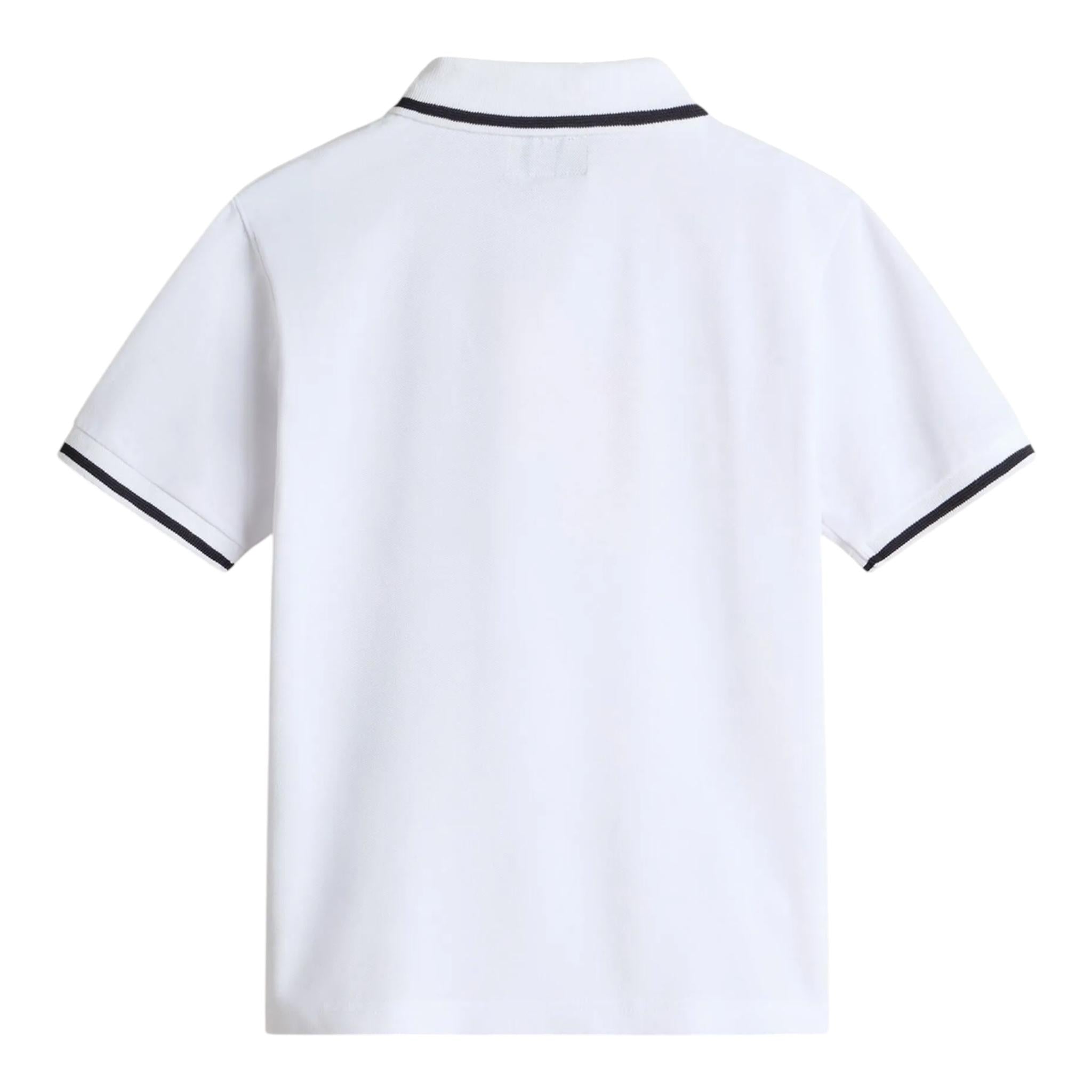 Woolrich Polo Mezza Manica Tinta Unita con Profili In Contrasto per Bambino CFWKPO0040MRUT BIANCO WOOLRICH 