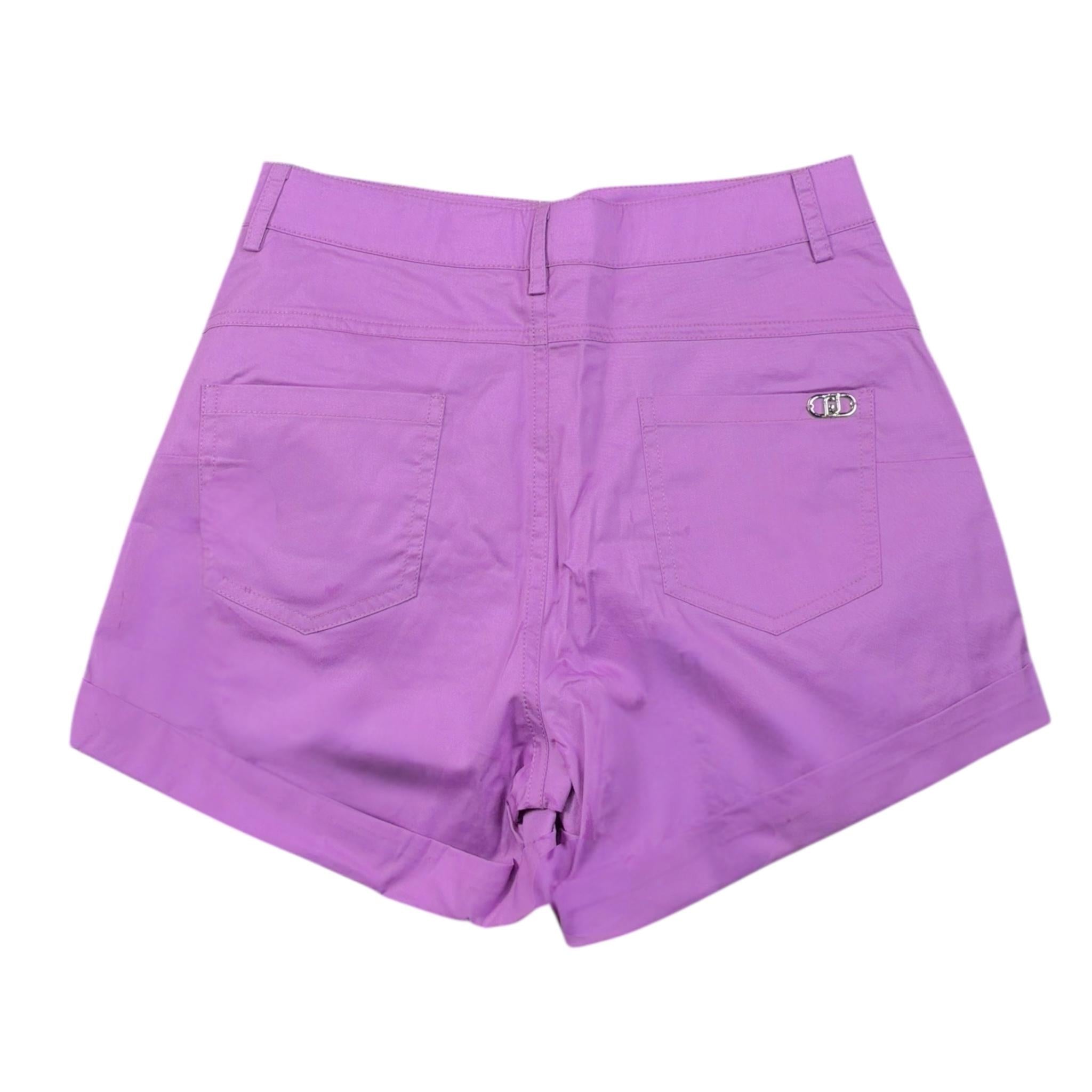 Liu Jo Short Tinta Unita con Brillantini per Bambina GA5204 VIOLA LIU JO 