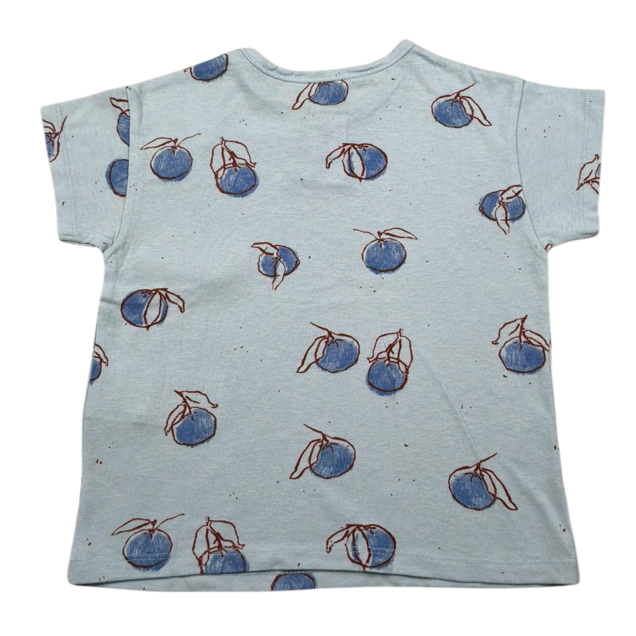 Play Up T-Shirt Girocollo Tinta Unita con Stampe per Neonato PA011AQ11054N AZZURRO PLAY UP 