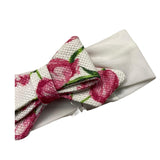 Light Colors Solid Color Headband With White Bow Application For Newborn
