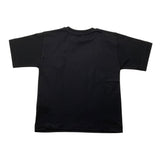 MOSCHINO t-shirt girocollo tinta unita con logo Nero per Bambino H7M03R NERO MOSCHINO 