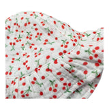 Petit Indi Cappello Tinta Unita con Fantasia Ciliege per Neonata SS25A9010 BIANCO PETIT INDI 