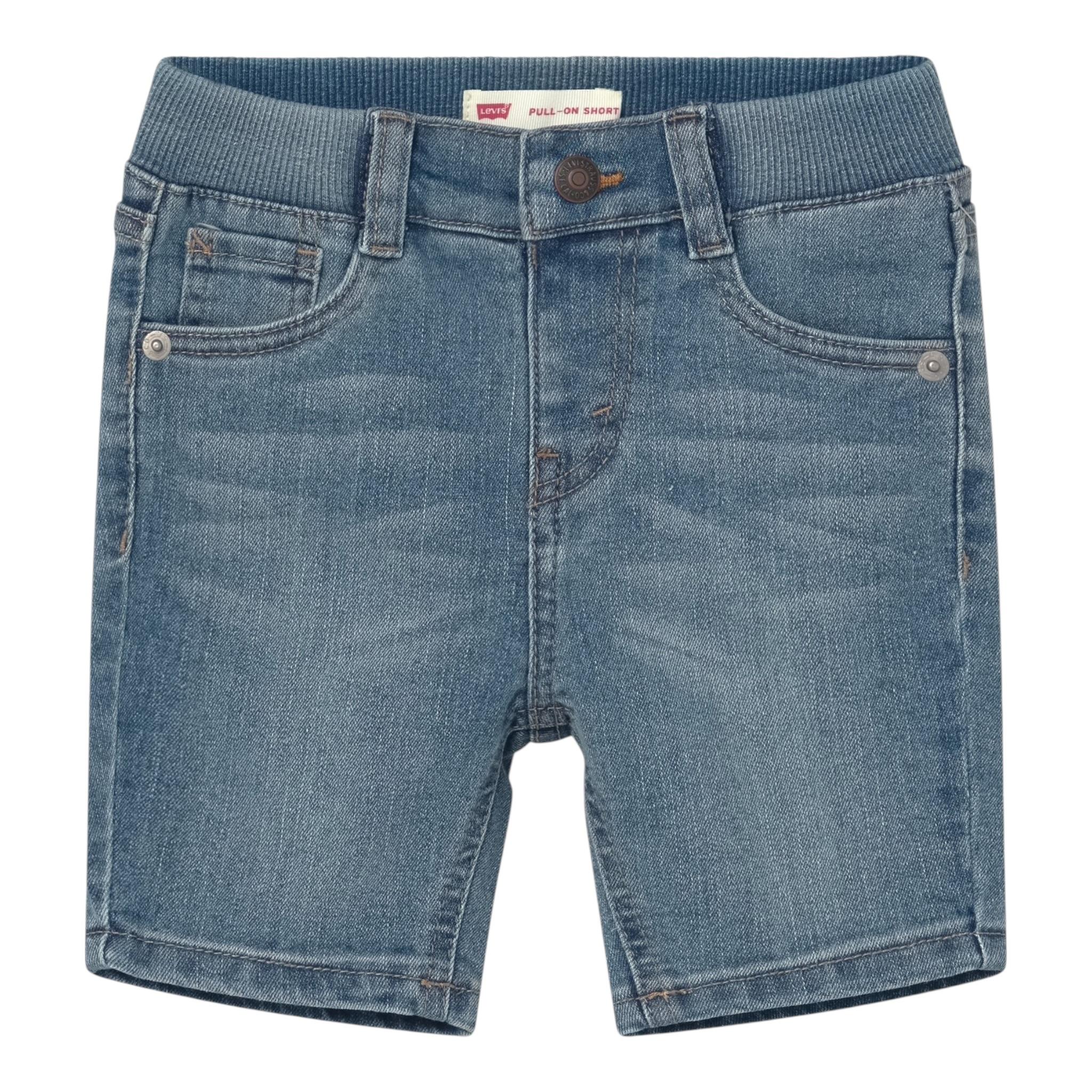 Levi'S Bermuda In Denim tinta unita con Elastico In Vita Azzurro per Neonato 6EB171 AZZURRO LEVI'S 