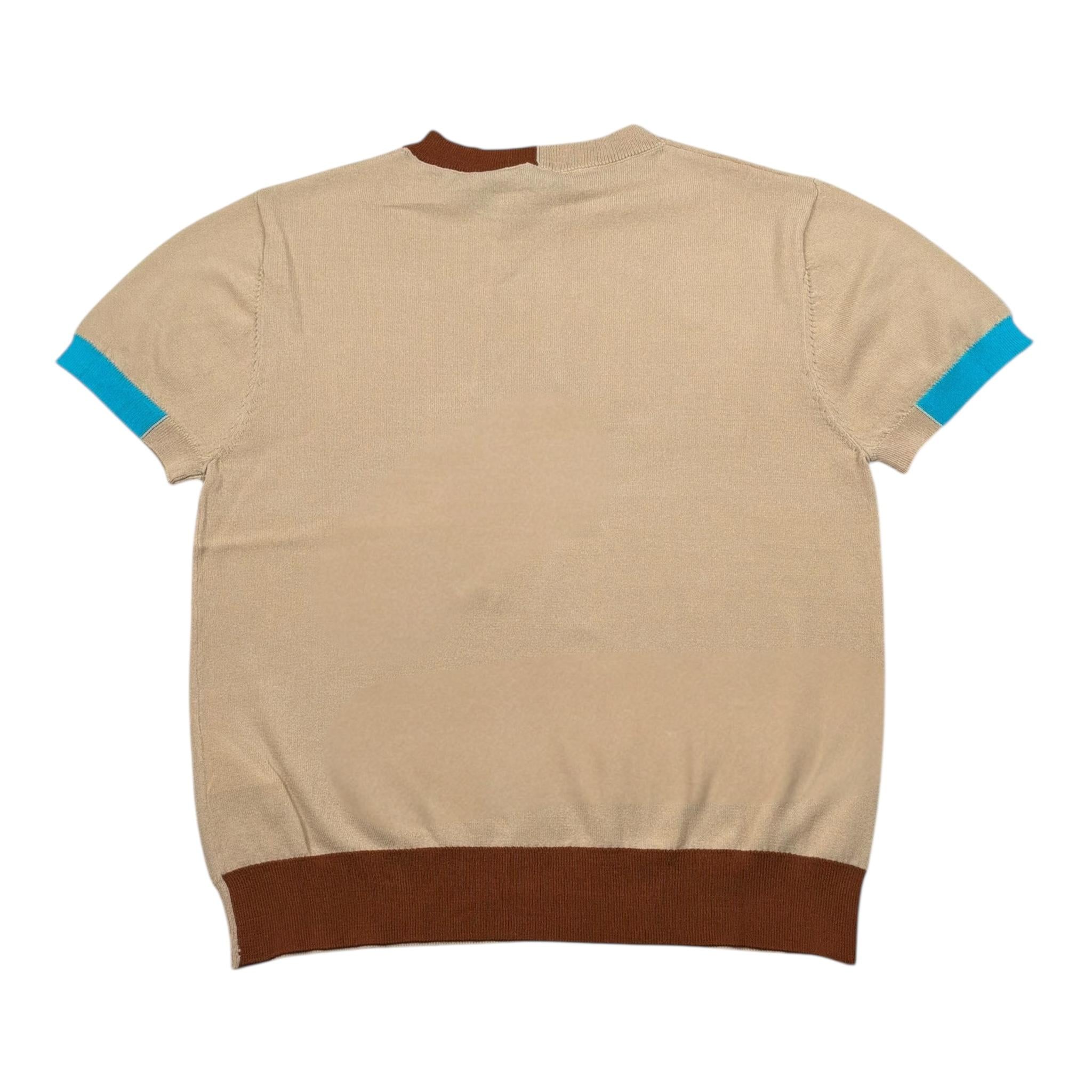 Manuel Ritz T-Shirt Tinta Unita Girocollo con Profili In Contrasto per Bambino MR2985X BEIGE MANUEL RITZ 