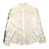 Daniele Alessandrini Long Sleeve Shirt Plain With Contrasting Trim White For Boys