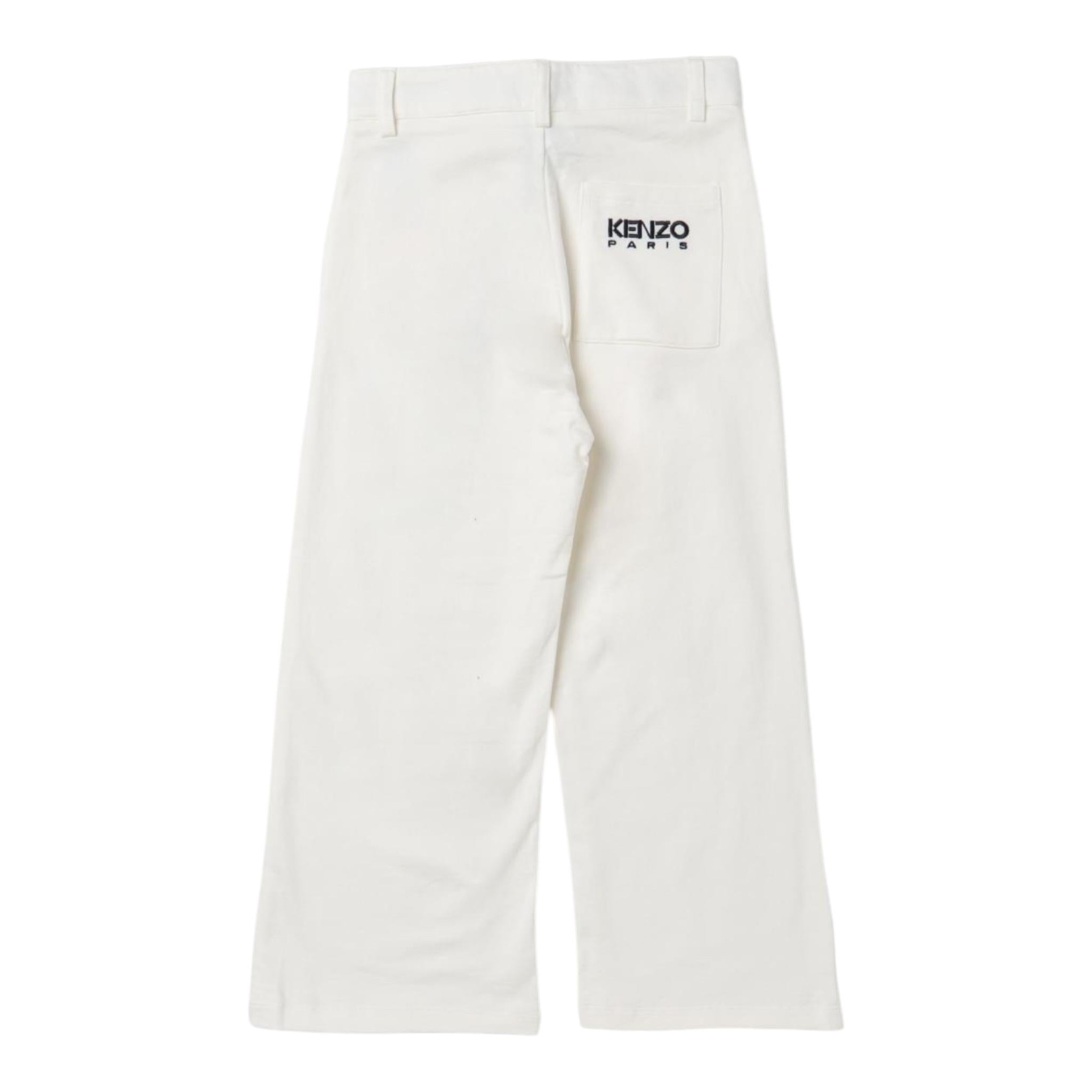KENZO pantalone tinta unita modello palazzo Panna per Bambina K14275 PANNA KENZO 